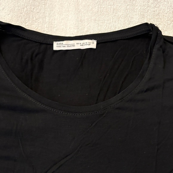 Zara Elegant Black Short Sleeve Top - Picture 2 of 6